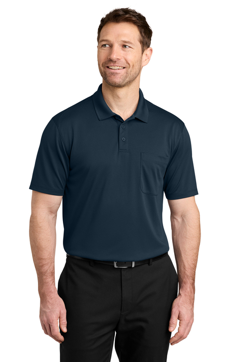 polo easy care dress shirt Slate Melange Easy Care Knit Shirt