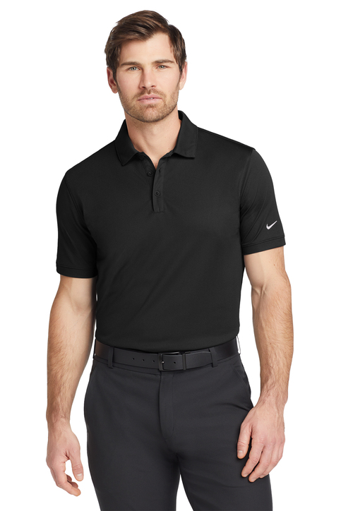 black dri fit polo