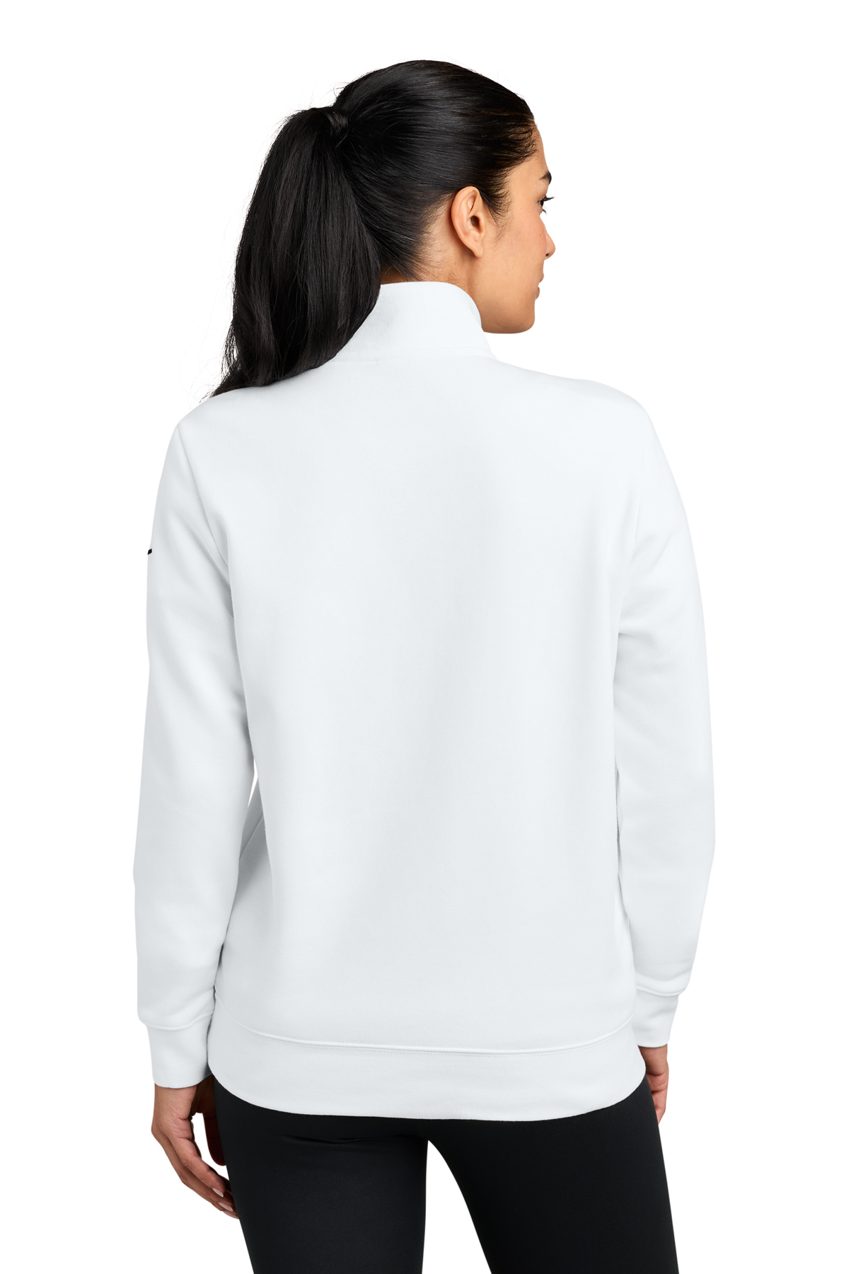 Nike Women's Club Fleece Sleeve Swoosh 1/2-Zip | Product | SanMar