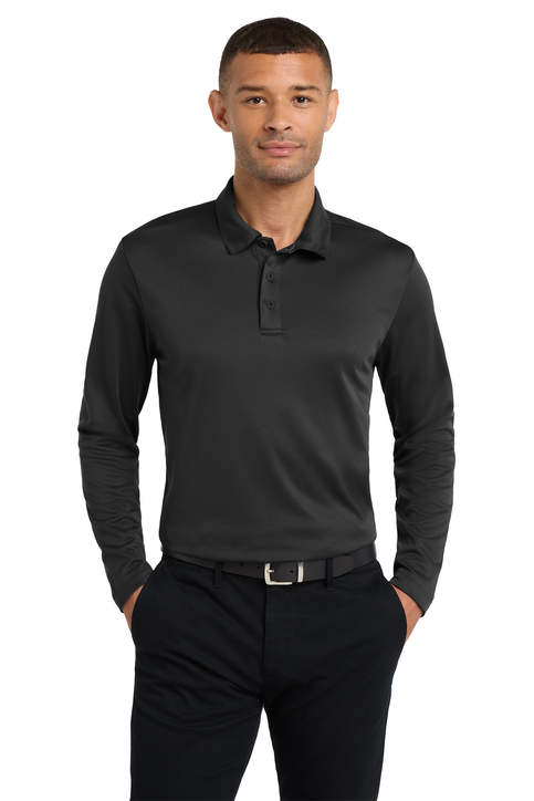 【新品】tuesmontresor Long-Sleeve Polo Shirt Murray Classic Men's Long Sleeve Polo | Black | William Murray Golf