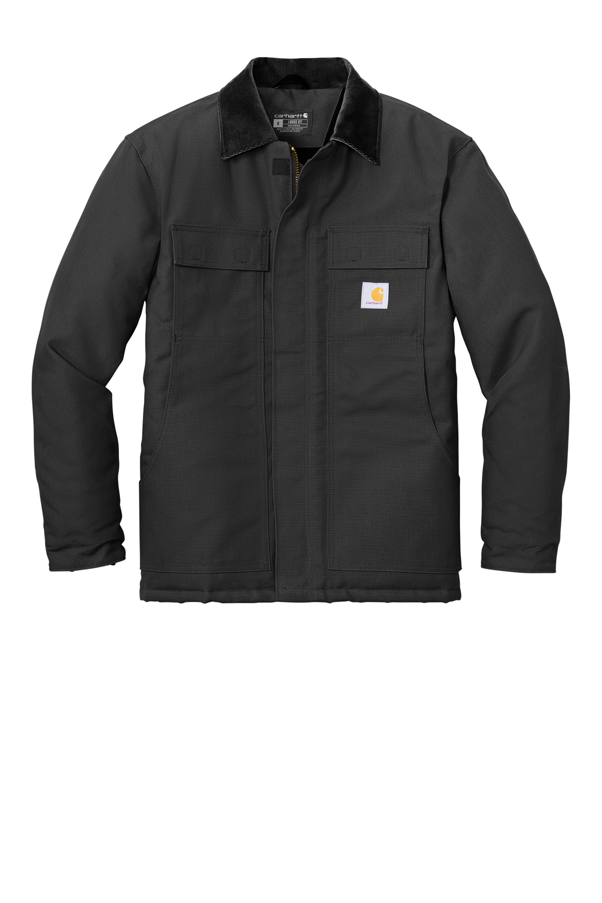 Carhartt Men's Duck Traditional Coat Black Size 2XL TALL Zip Hook & Loop Pockets buy