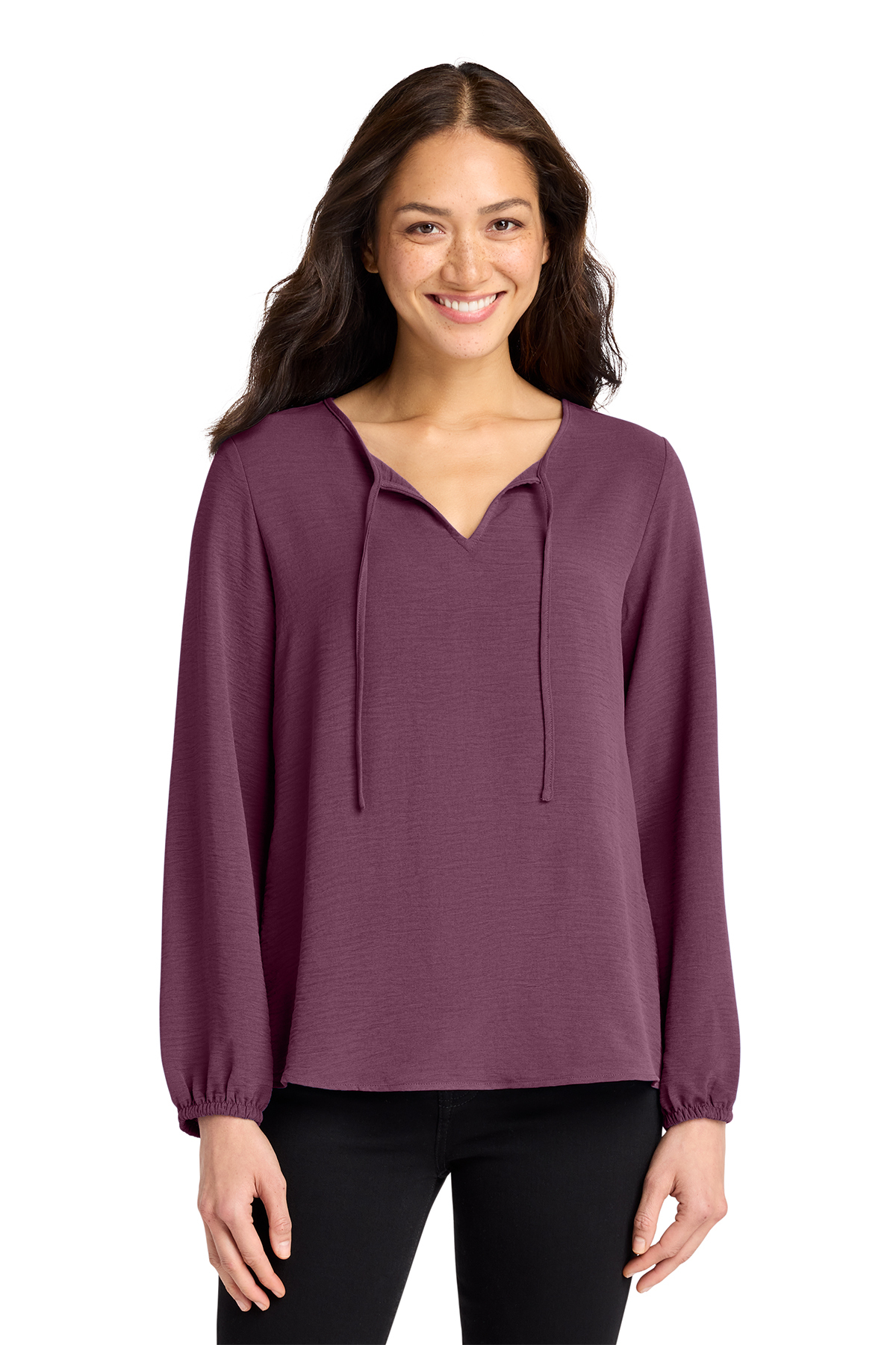 トップス poolde Duchess Top litmus Port Authority Women's Textured Crepe Blouse | Product | Port