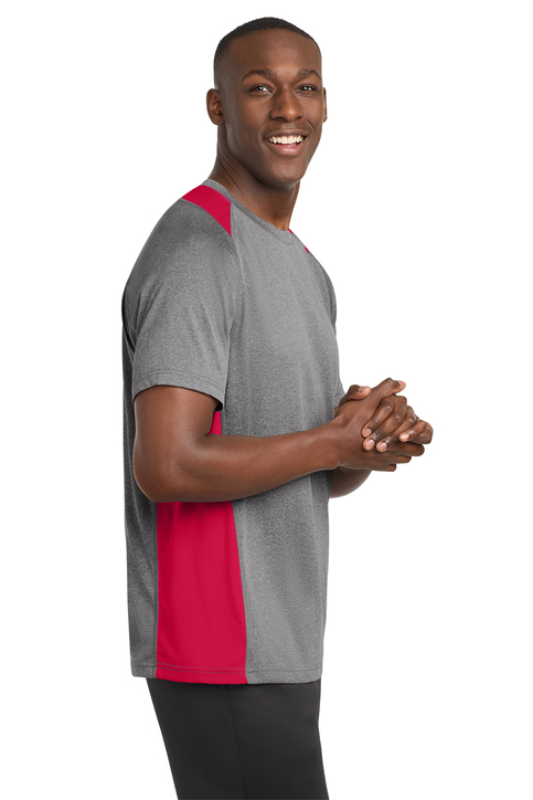 Sport-Tek Heather Colorblock Contender Tee | Product | SanMar