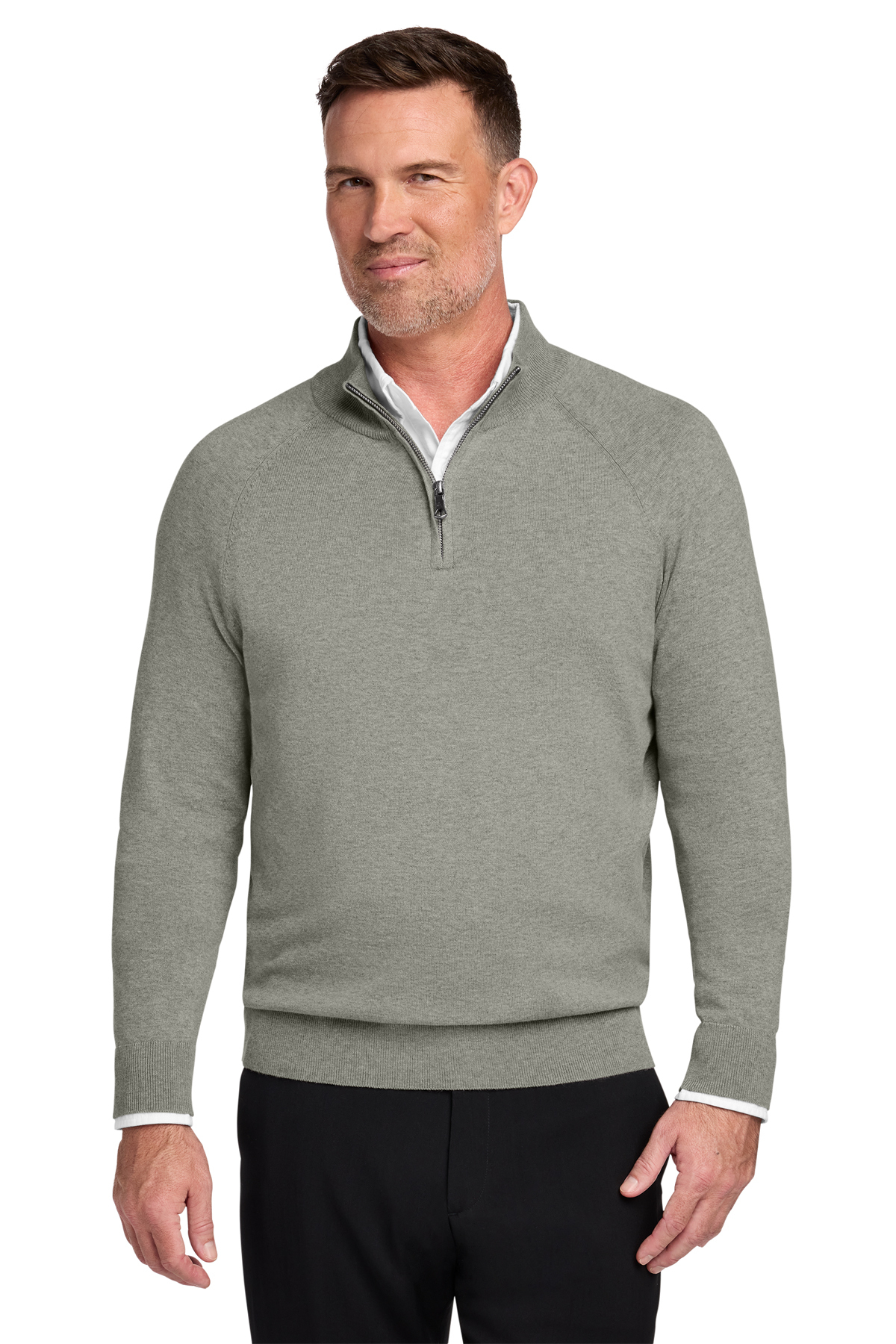 Brooks Brothers Cotton Stretch 1/4-Zip Sweater | Product | Company
