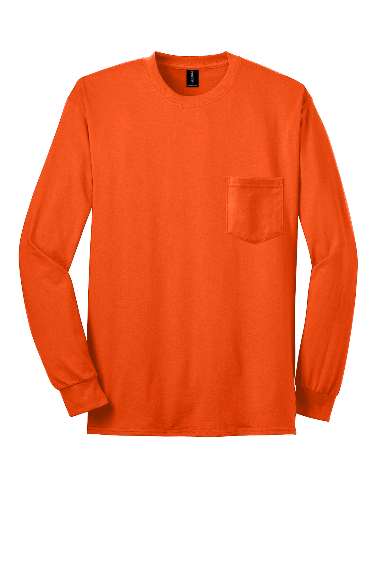 Gildan Ultra Cotton 100% US Cotton Long Sleeve T-Shirt with Pocket