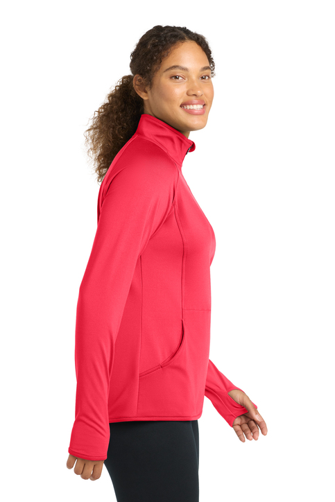 Sport-Tek Women's Sport-Wick Stretch 1/4-Zip Pullover | Product Sport-Tek Women's Sport-Wick Stretch 1/4-Zip Pullover | Product