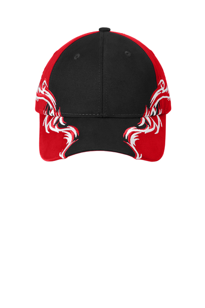 Port Authority Colorblock Racing Cap with Flames. C859