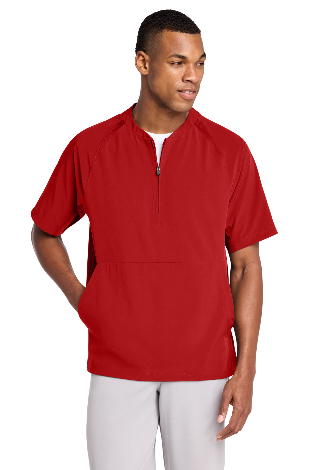 Sport-Tek Repeat 1/2-Zip Short Sleeve Jacket | Product | SanMar
