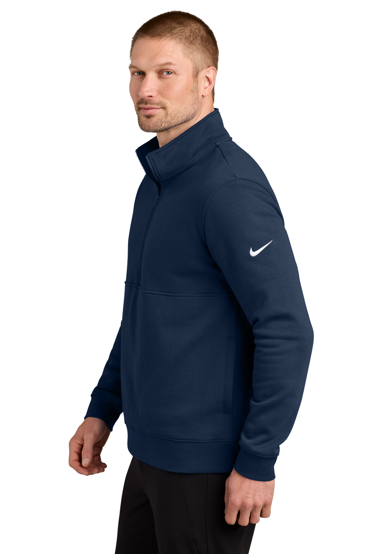 Nike Club Fleece Sleeve Swoosh 1/2-Zip | Product | SanMar