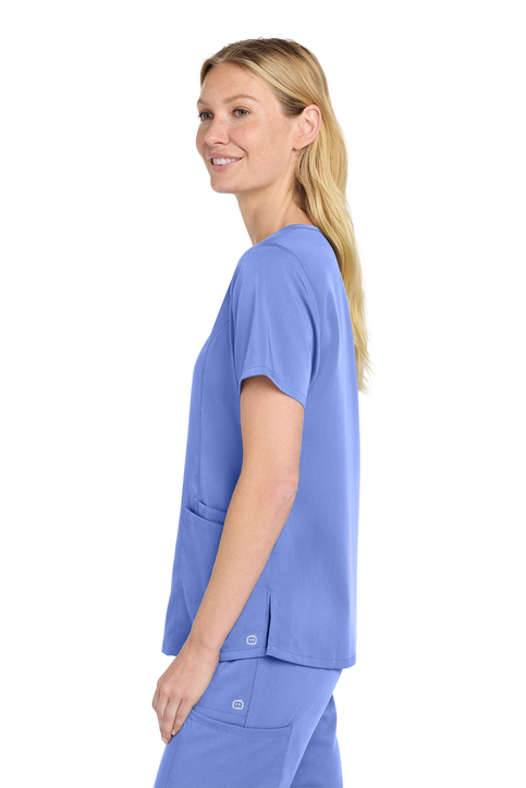 Wink Women's Premiere Flex Mock Wrap Top | Product | SanMar