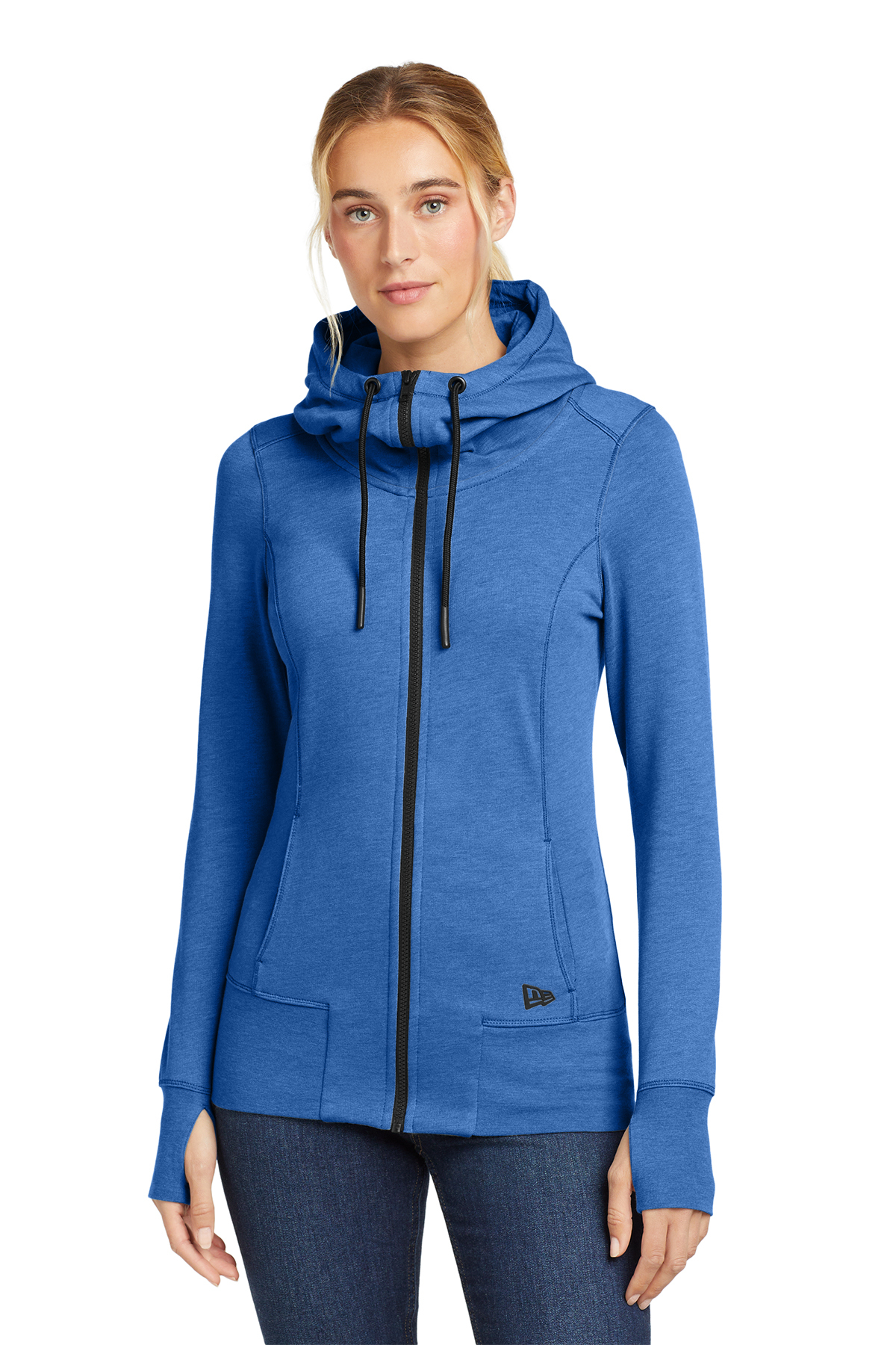 New Era ® Women's Tri-Blend Fleece Full-Zip Hoodie | Product | SanMar