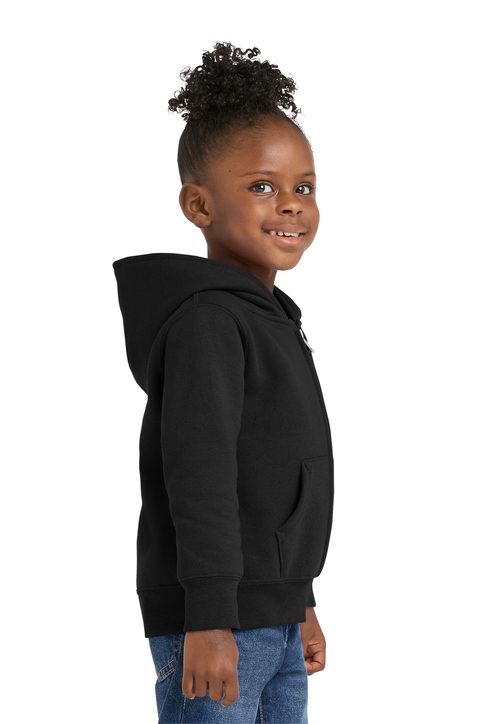Port & Co Toddler Core Fleece Full-Zip Hooded Sweatshirt | Product