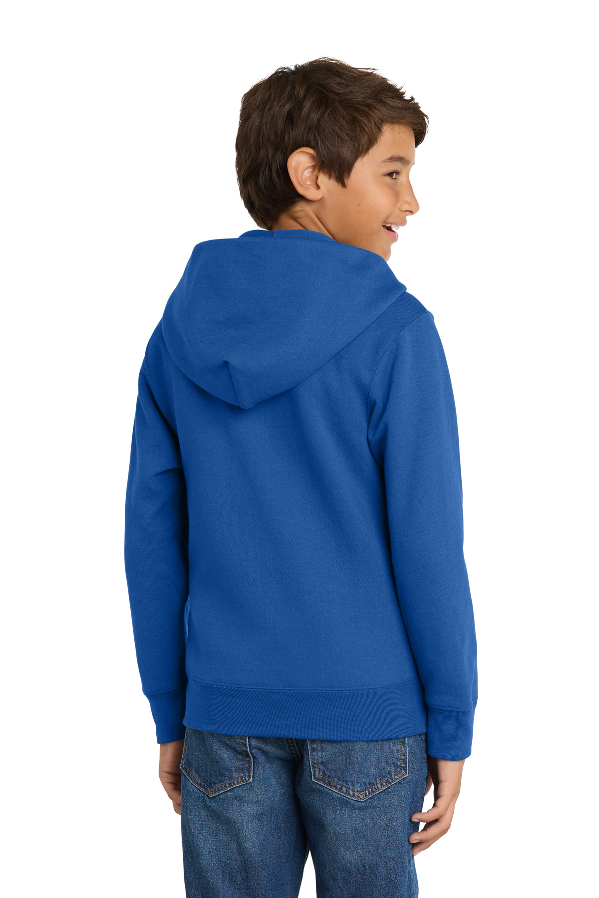 Port & Co Youth Core Fleece Full-Zip Hooded Sweatshirt | Product