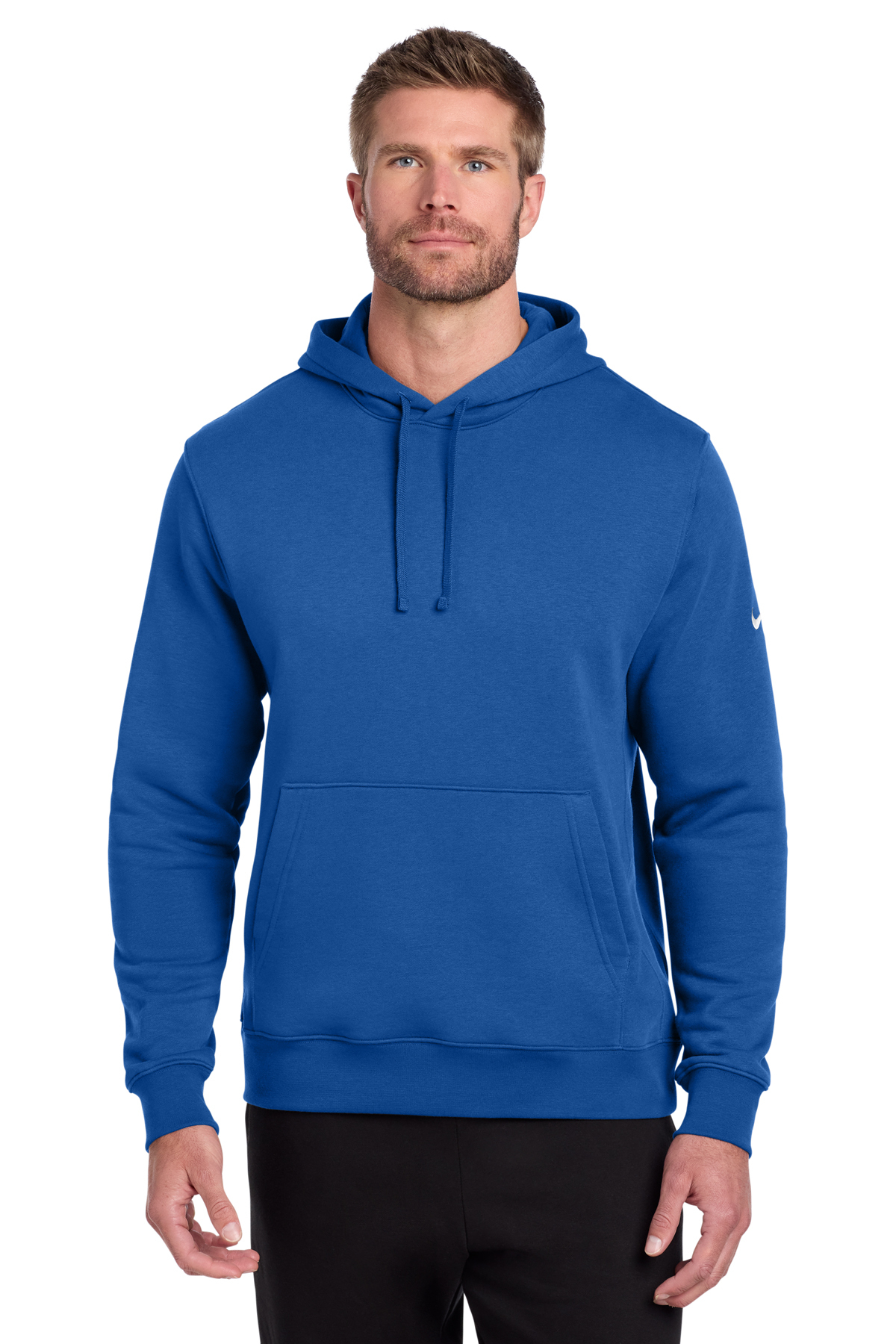 Nike Club Fleece Sleeve Swoosh Pullover Hoodie | Product | SanMar