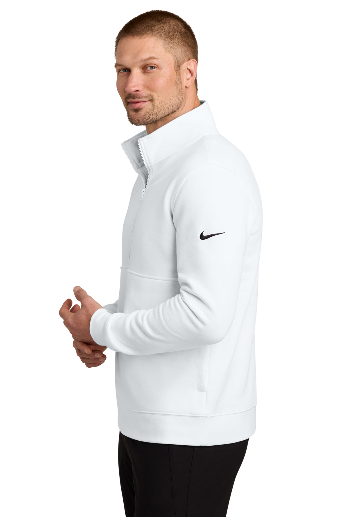 Nike Club Fleece Sleeve Swoosh 1/2-Zip | Product | SanMar