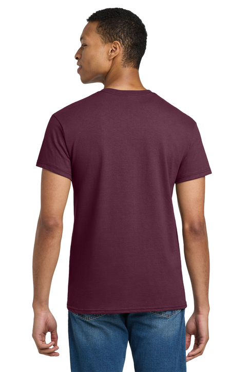 T-shirt Gildan Ultra Cotton Noir - Bordure Réfléchissante Argent - Taille S - 100% Coton - Neuf
