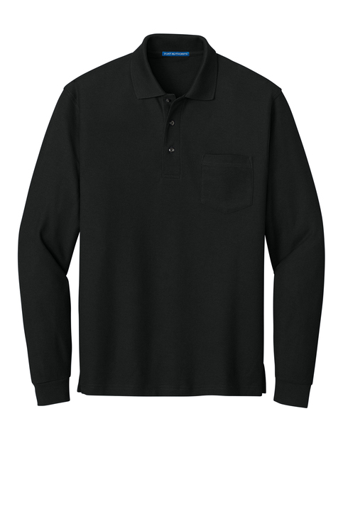 Port Authority Silk Touch™ Long Sleeve Polo with Pocket | Product