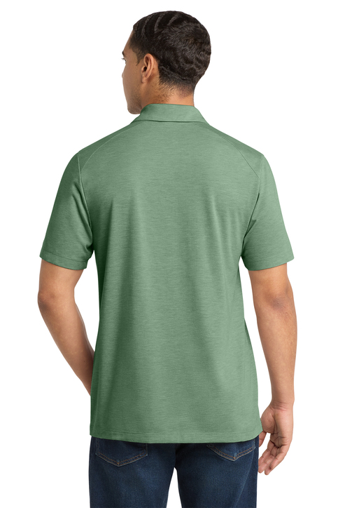新品未使用ソフトハイフンSHIRT BACK POLOグリーン02 半袖ボーダー k420_darkgreen_model_3q_072014