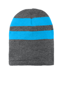 Port & Company<sup>&#174;</sup> Fleece-Lined Striped Beanie Cap