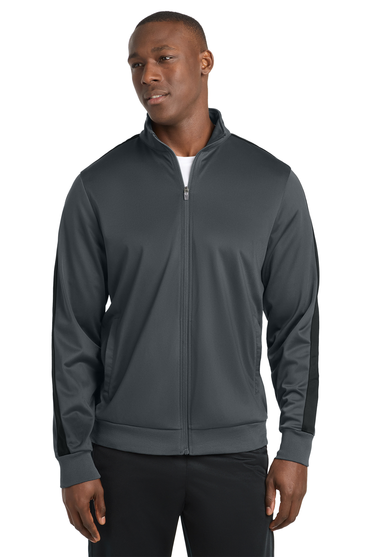 Sport-Tek Tricot Sleeve Stripe Track Jacket | Product | Sport-Tek