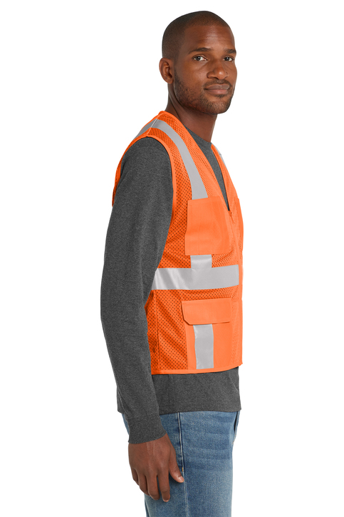 CornerStone ANSI 107 Class 2 Mesh Six-Pocket Zippered Vest