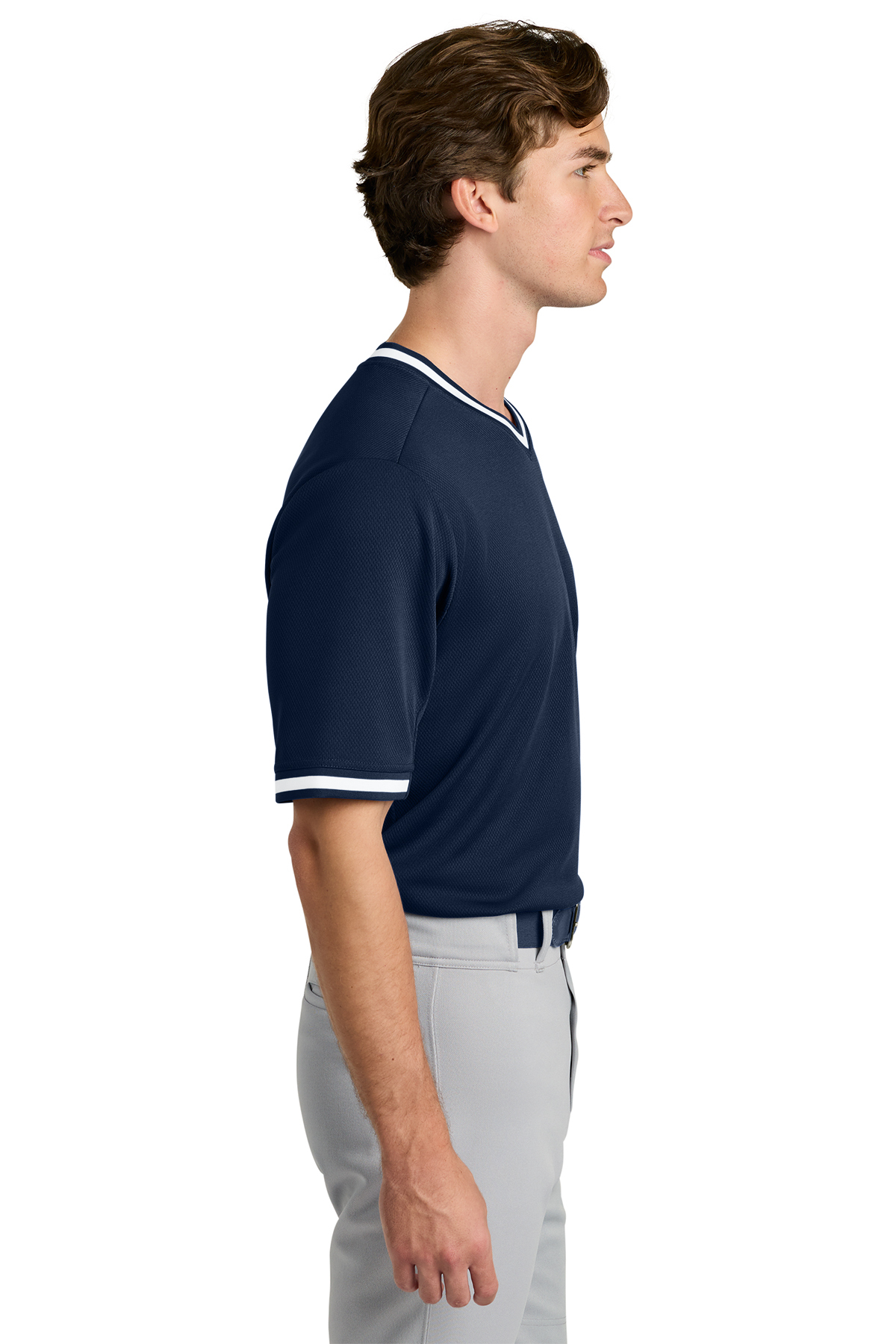 Sport-Tek Tough Mesh V-Neck Baseball Jersey | Product | Sport-Tek