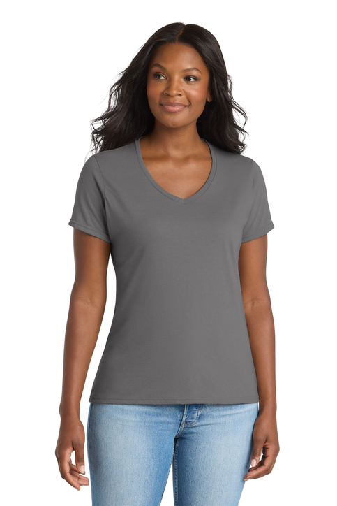 Port & Co Women's Performance Blend V-Neck Tee | Product | Port