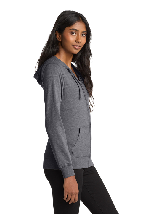 District Women's Fitted Jersey Full-Zip Hoodie | Product | SanMar