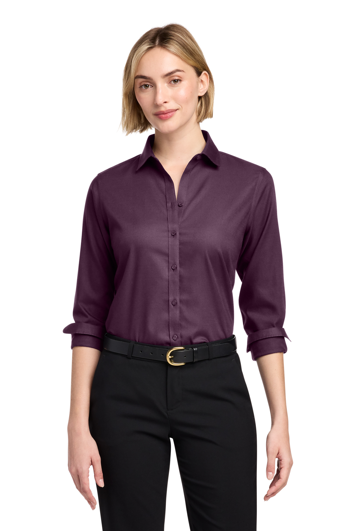 Brooks Brothers Women's Wrinkle-Free Stretch Nailhead Shirt Brooks Brothers Women's Wrinkle-Free Stretch Nailhead Shirt