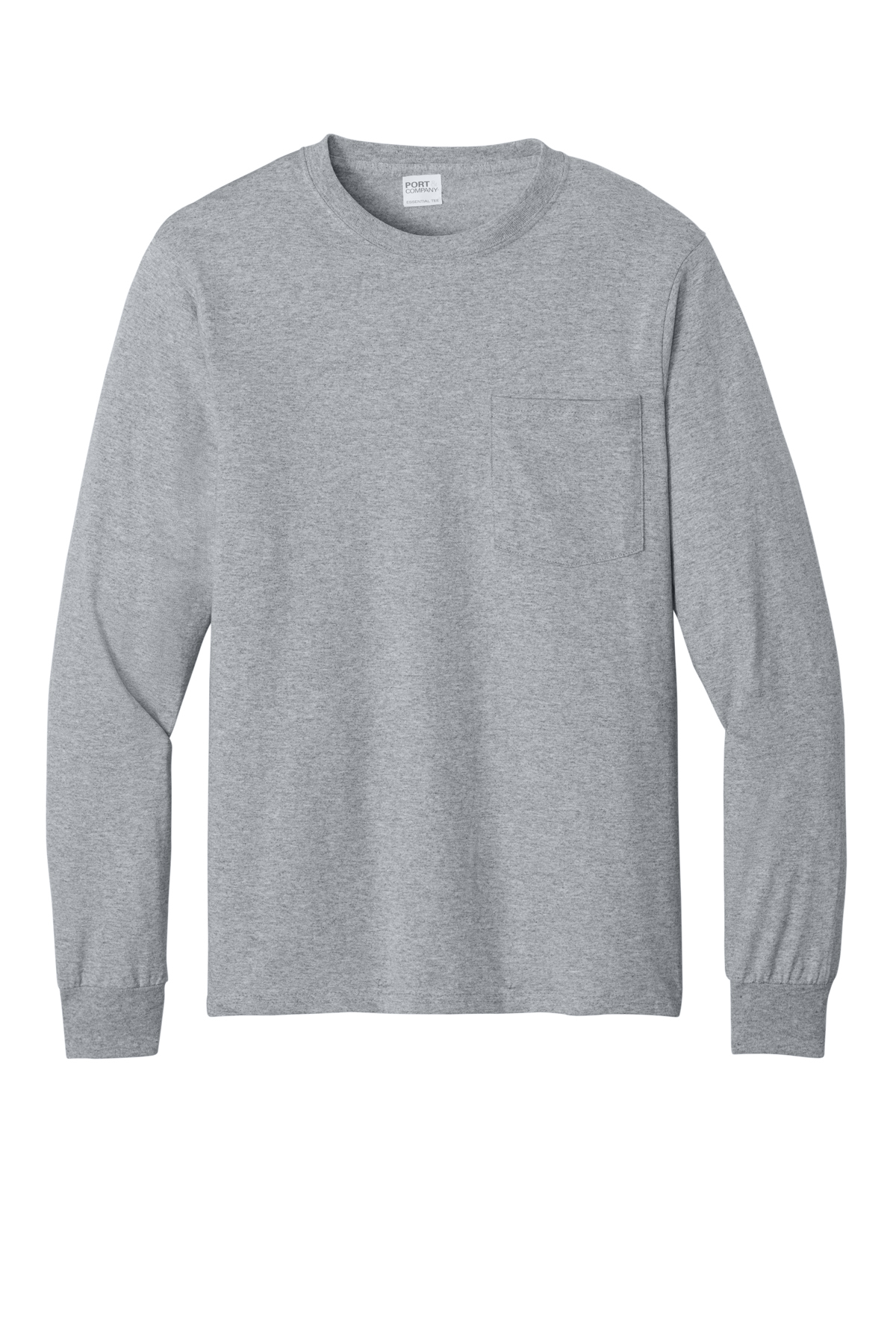 Port & Co Tall Long Sleeve Essential Pocket Tee | Product | Port
