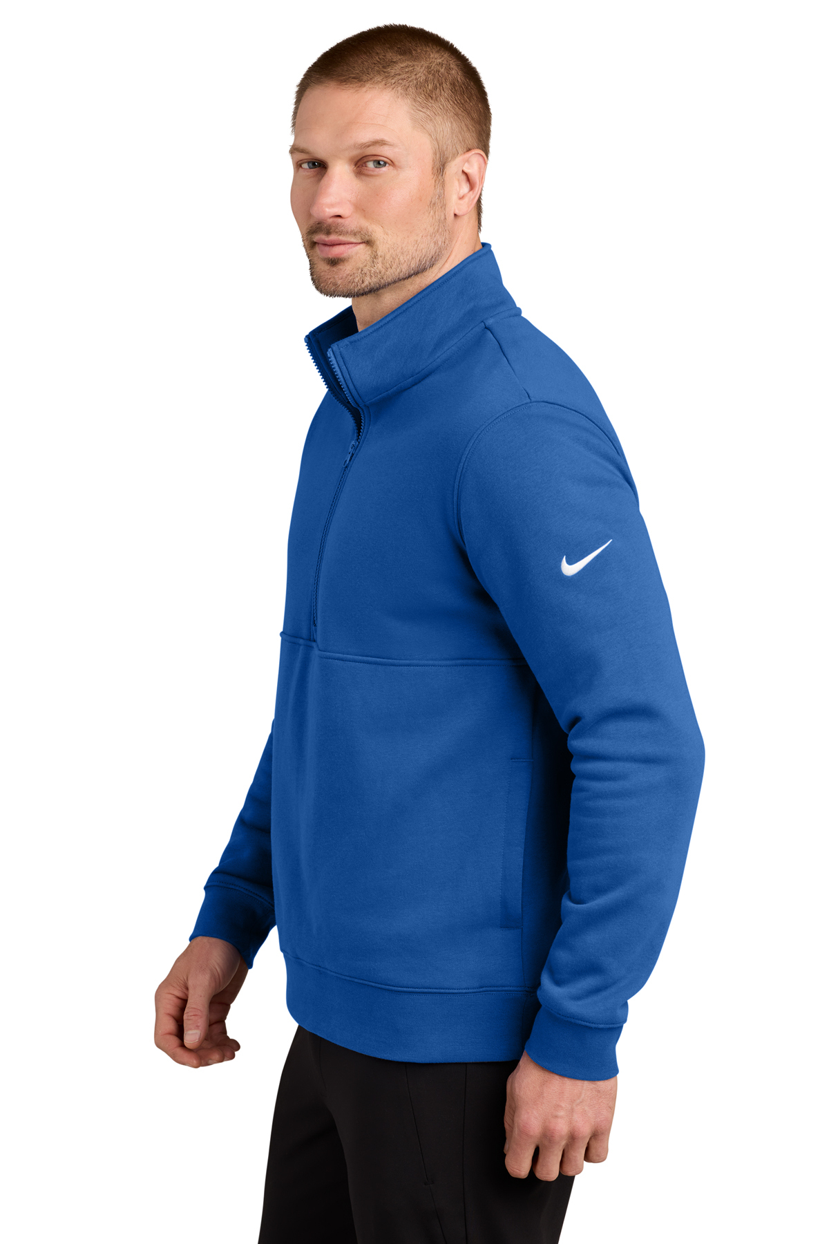 Nike Club Fleece Sleeve Swoosh 1/2-Zip | Product | SanMar