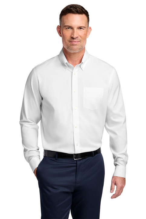Brooks Brothers Wrinkle-Free Stretch Pinpoint Shirt | Product | SanMar