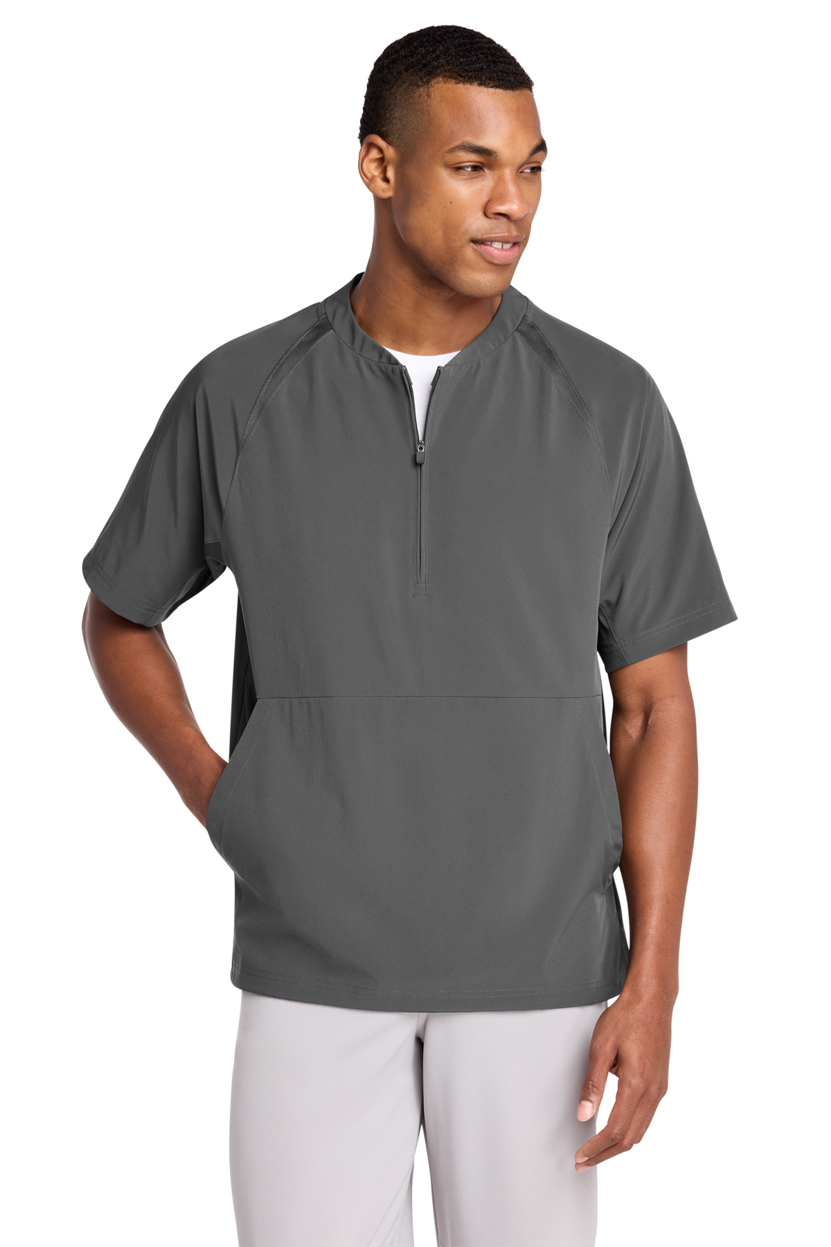 Sport-Tek Repeat 1/2-Zip Short Sleeve Jacket | Product | SanMar