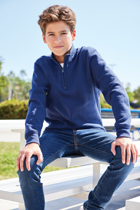 Port & Co Youth Core Fleece 1/4-Zip Pullover Sweatshirt | Product