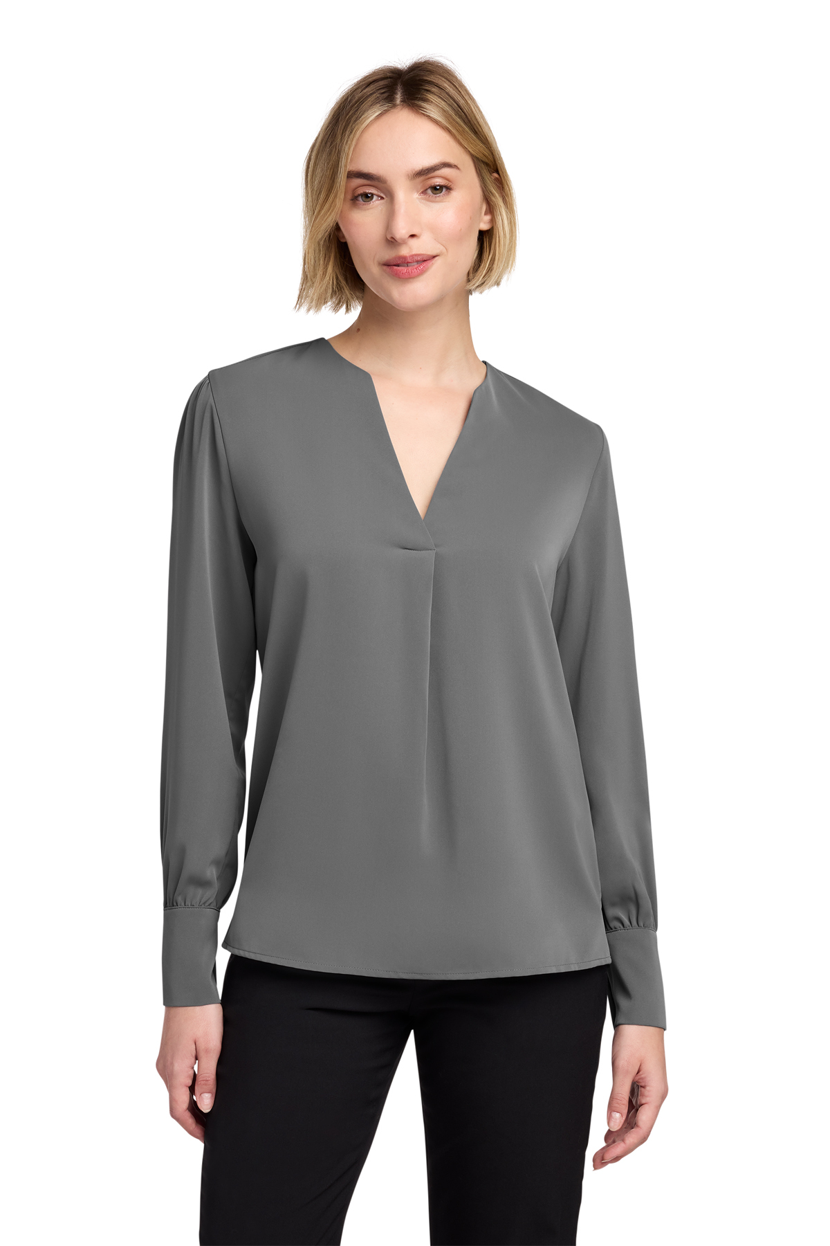 Brooks Brothers Women's Open-Neck Satin Blouse | Product | Company