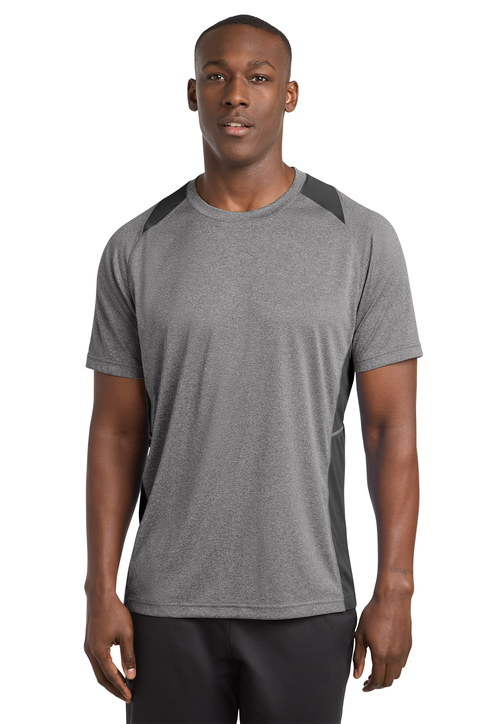 Sport-Tek Heather Colorblock Contender Tee | Product | Sport-Tek