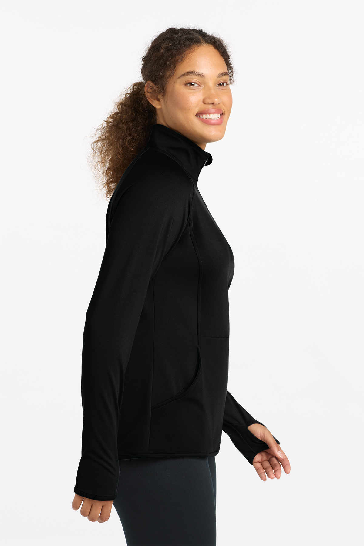 美品　L'ART SPORT PLUS BLACK JACKET Art Class Girl's Black Quilted Faux Leather Full Zip Moto