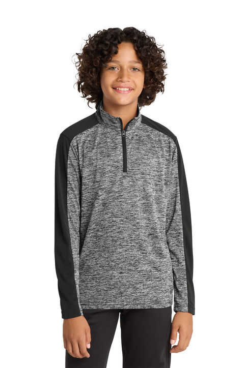 Sport-Tek PosiCharge Electric Heather Colorblock 1/4-Zip Pullover
