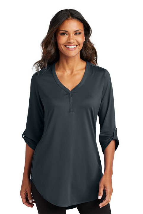 Tシャツ(長袖/七分) ella selectshop  jacquard cotton tunic Port Authority Women's City Stretch 3/4-Sleeve Tunic Shirt True