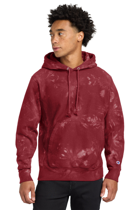 Champion Reverse Weave Scrunch-Dye Tie-Dye Hooded Sweatshirt