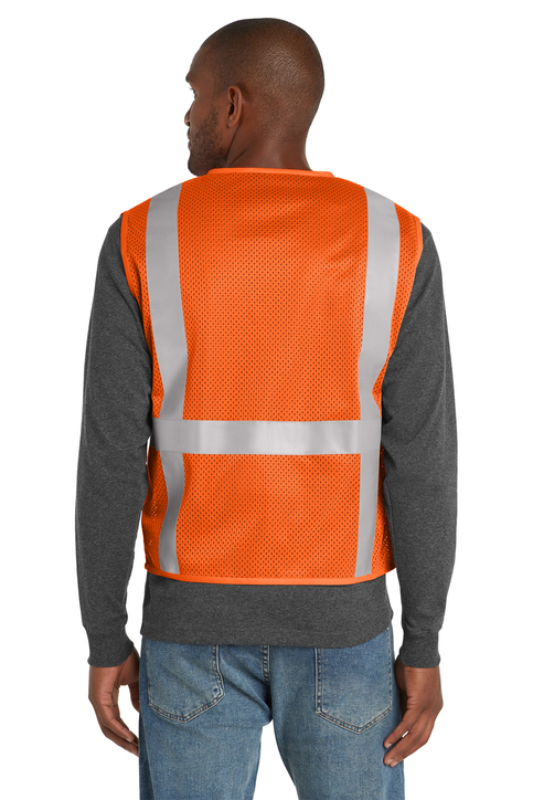 CornerStone ANSI 107 Class 2 Mesh Six-Pocket Zippered Vest