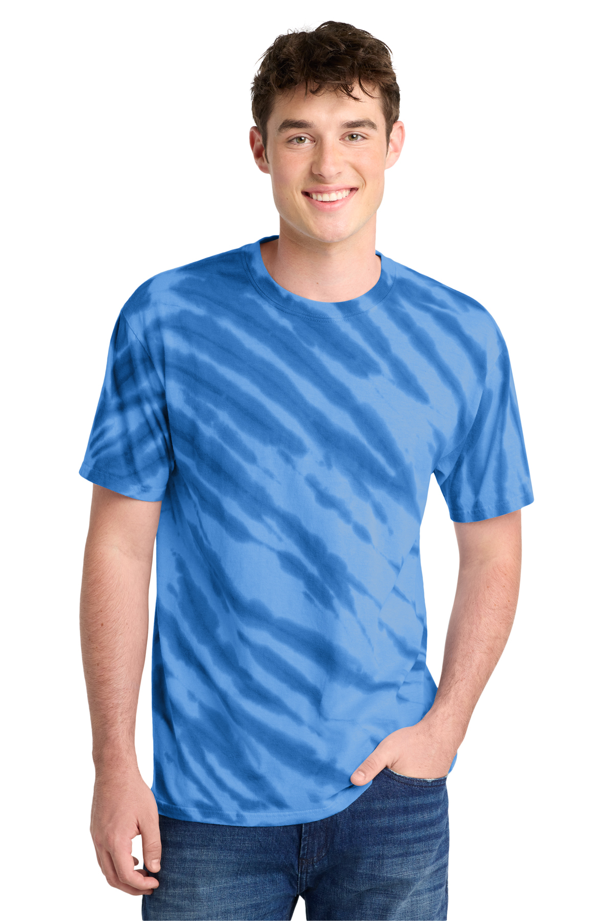 Port & Co Tiger Stripe Tie-Dye Tee | Product | Port & Company