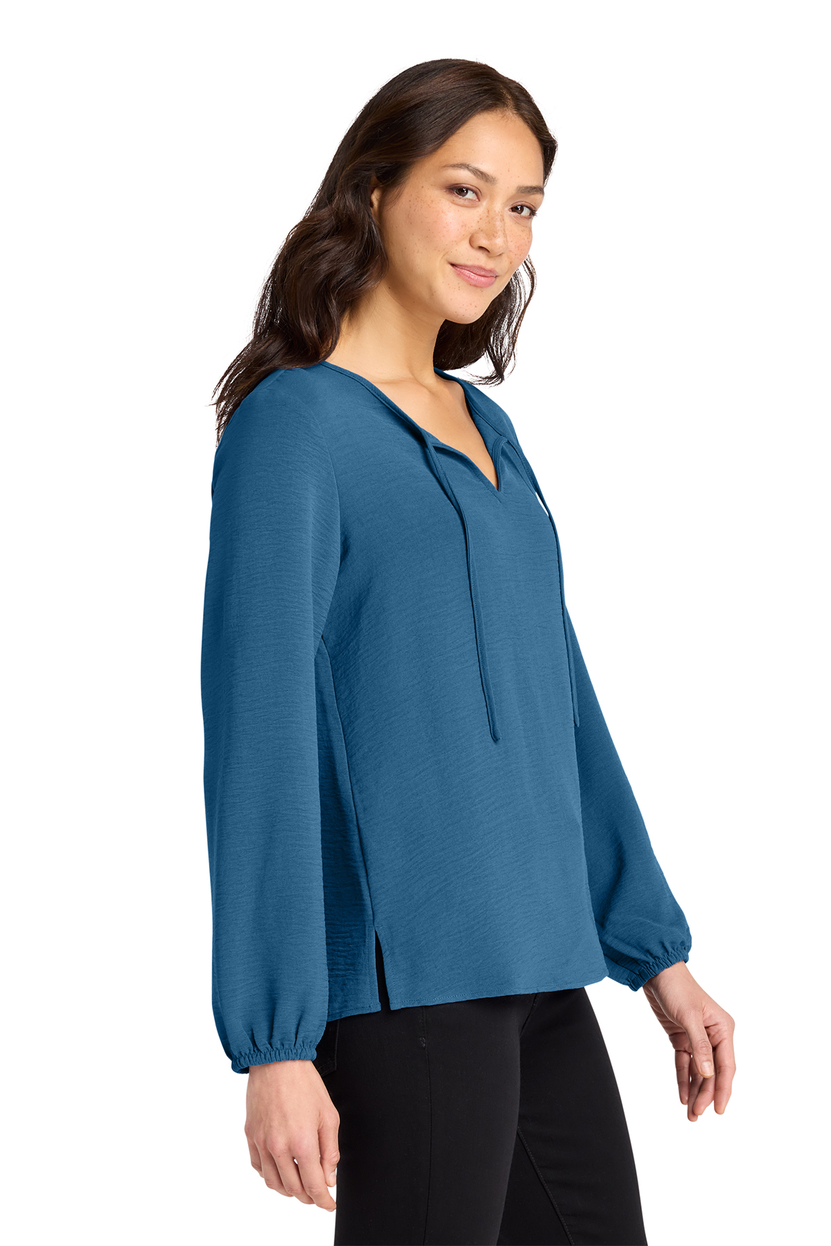 Port Authority Women's Textured Crepe Blouse | Product | Port