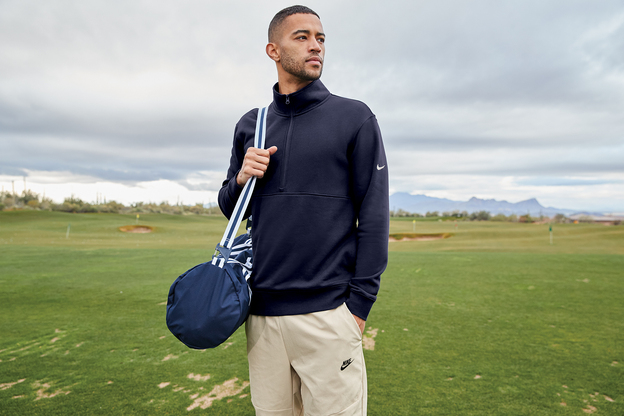 Nike Club Fleece Sleeve Swoosh 1/2-Zip | Product | SanMar
