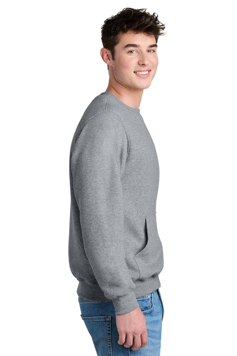 Port & Co Core Fleece Crewneck Pocket Sweatshirt | Product | SanMar