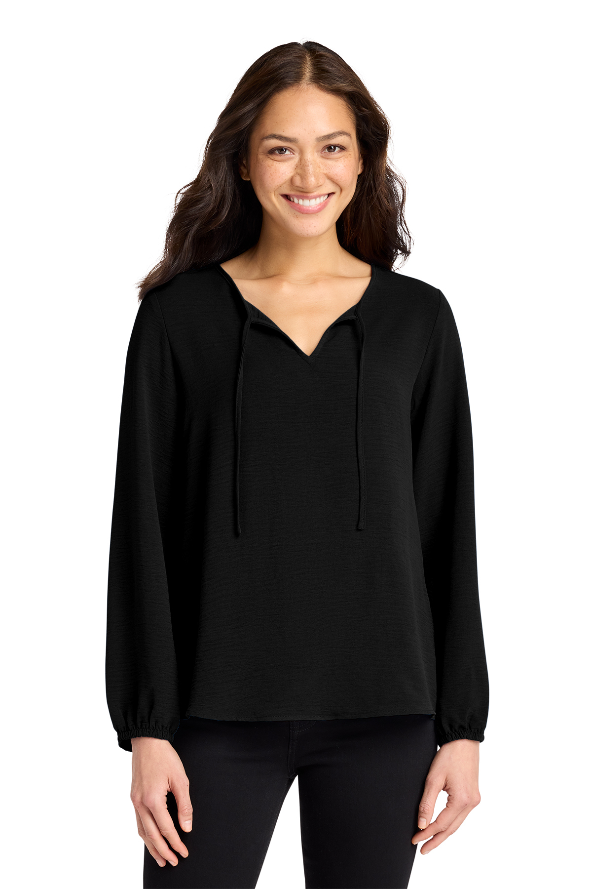 Port Authority Women's Textured Crepe Blouse | Product | Port