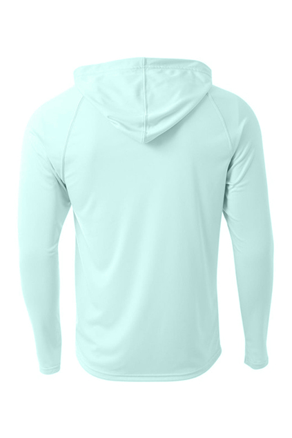 A4 Cooling Performance Long Sleeve Crew Shirt - Safety Yellow, Moisture Wicking - View #4