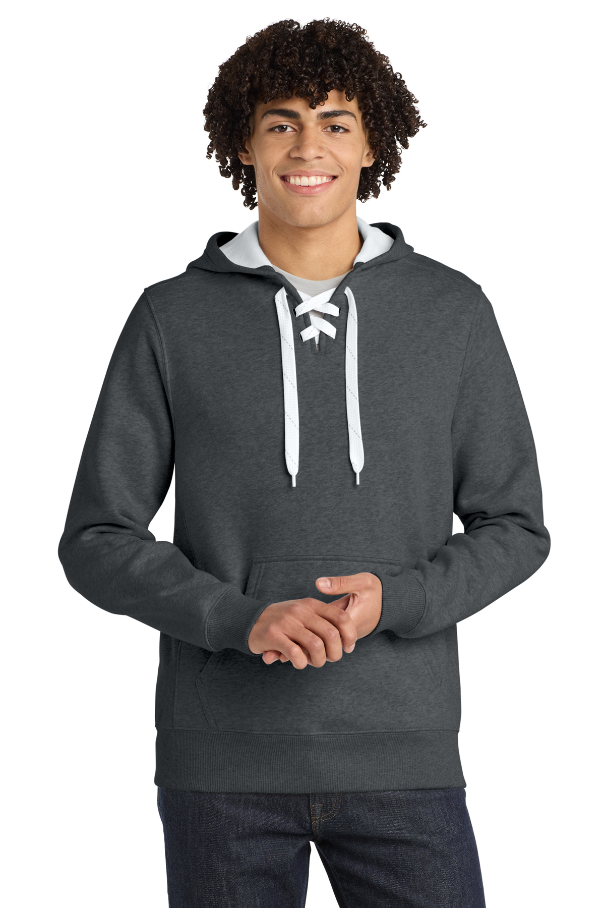 Sport-Tek Lace Up Pullover Hooded Sweatshirt | Product | Sport-Tek