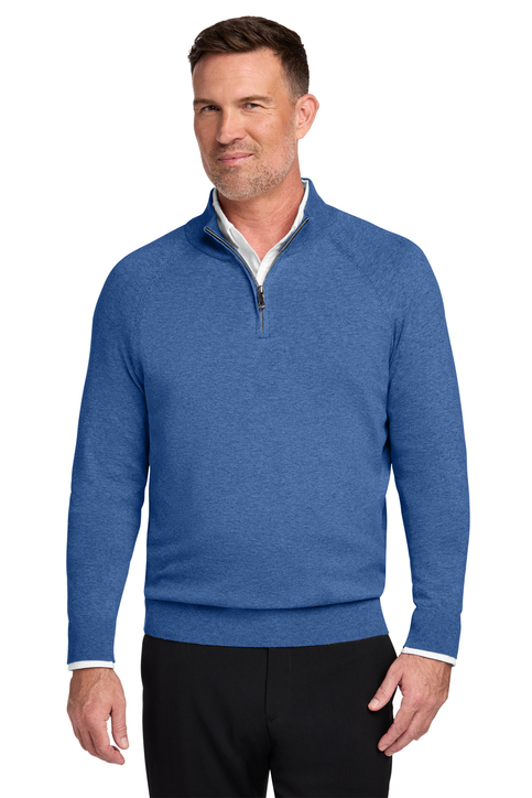 Brooks Brothers Cotton Stretch 1/4-Zip Sweater | Product | SanMar
