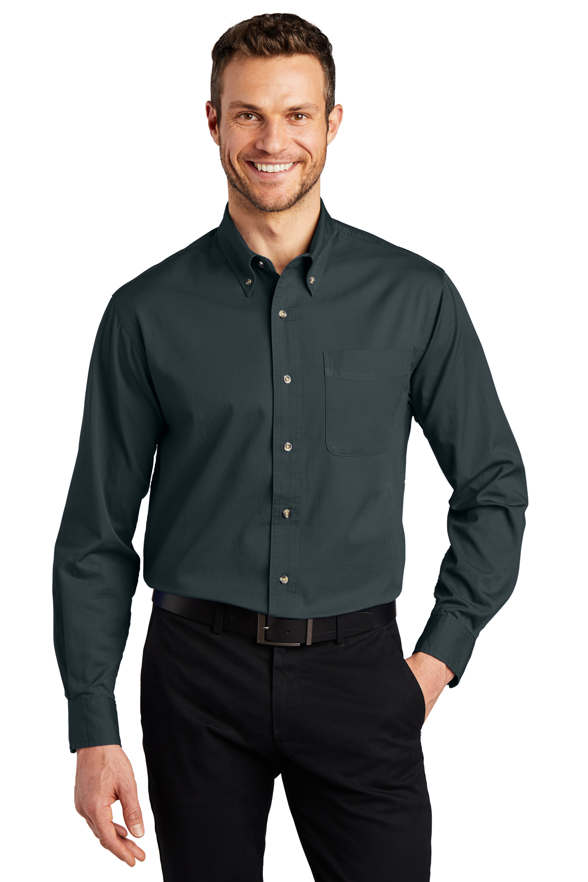 Port Authority Tall Long Sleeve Twill Shirt | Product | SanMar